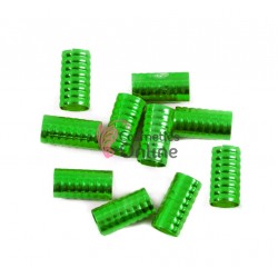 Inele din metal pentru codite afro RNG48 Verde, Set 10 bucati